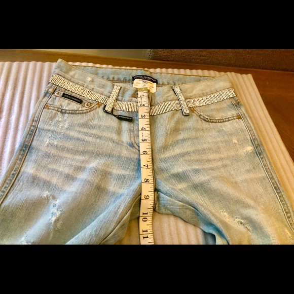 DOLCE & GABBANA CRYSTAL JEANS $475 NEW 38 - Picture 11 of 14